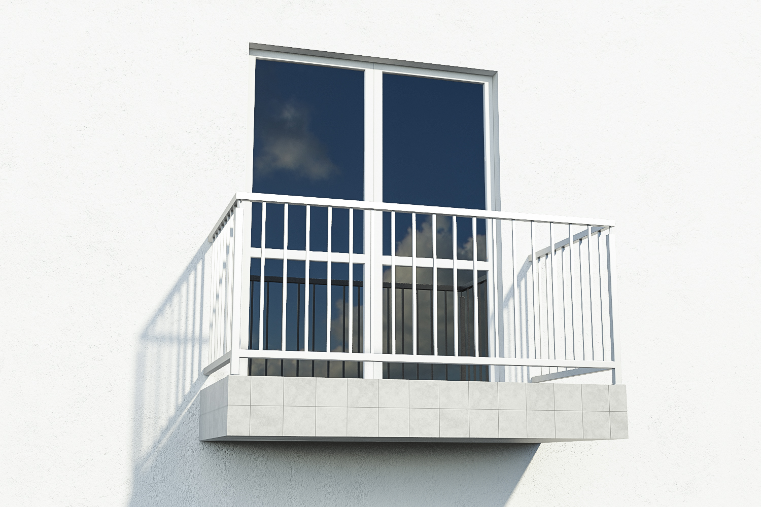 Балконные ограждения с вертикальным заполнением