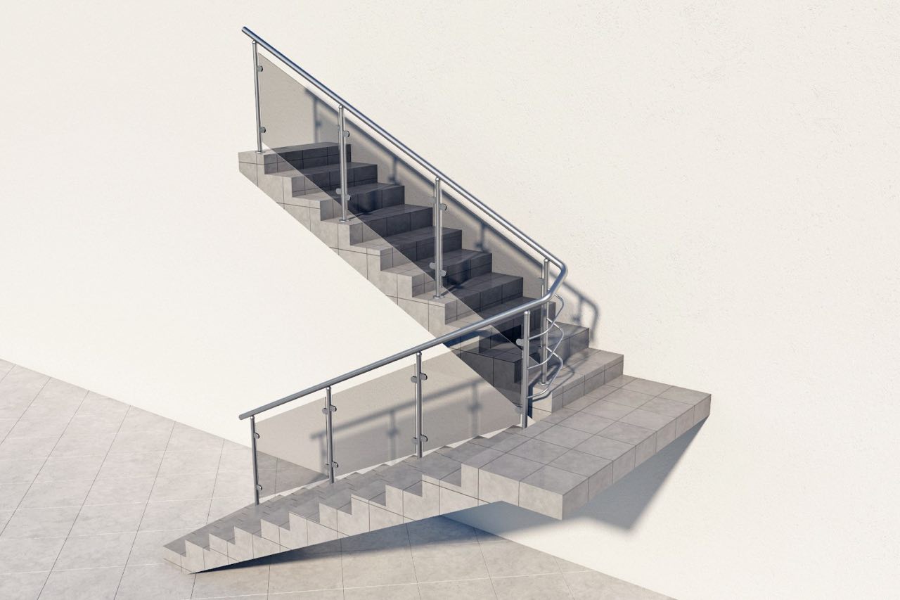 Стеклянные ограждения с нержавеющим каркасом