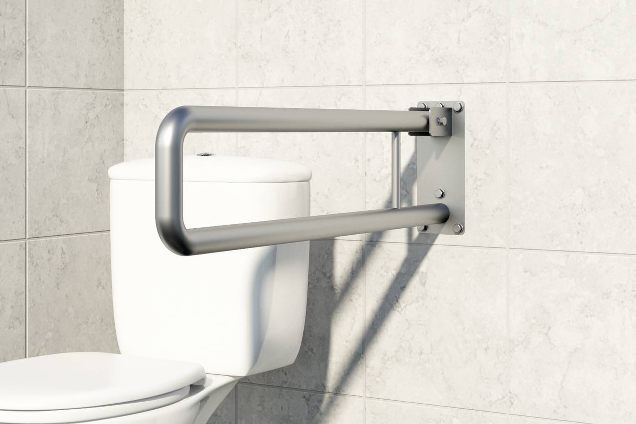 Откидной поручень инвалидный из круглой трубы